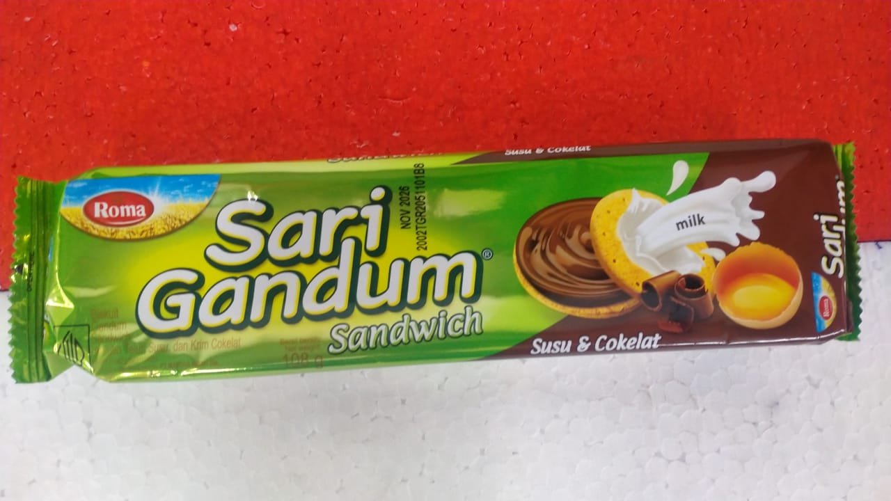 SARIGANDUM SANDWICH SUSU&COKELAT 108G