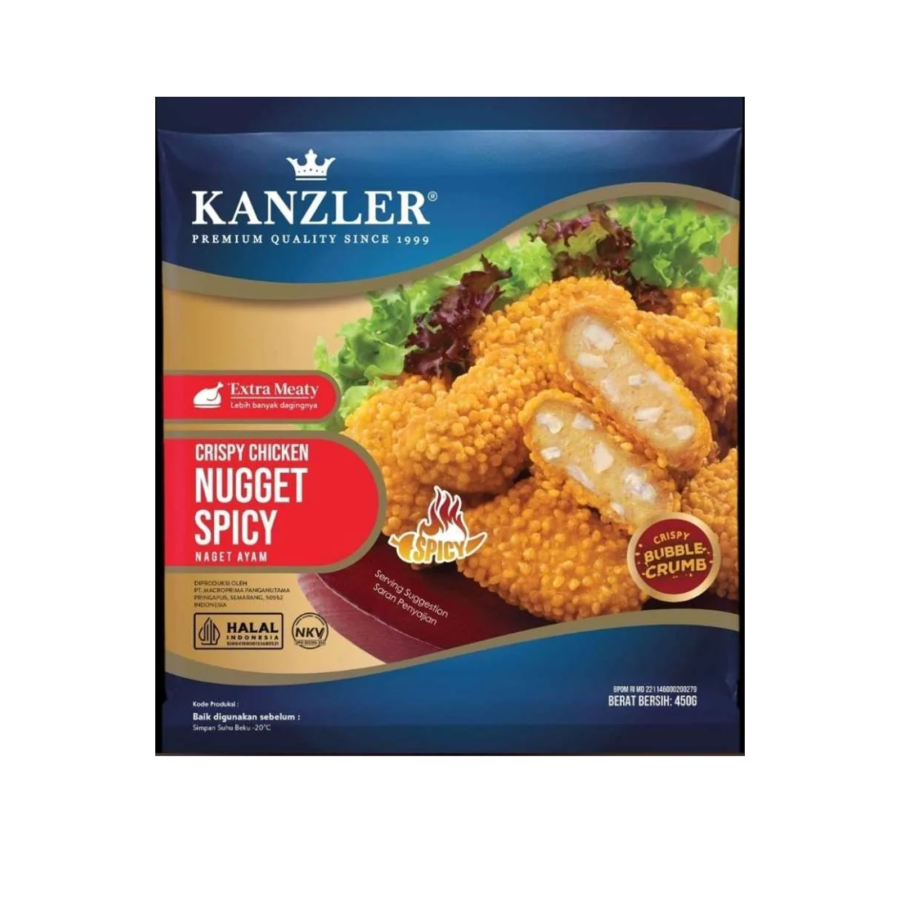 KANZLER CRISPY SPICY NUGGET 450GR