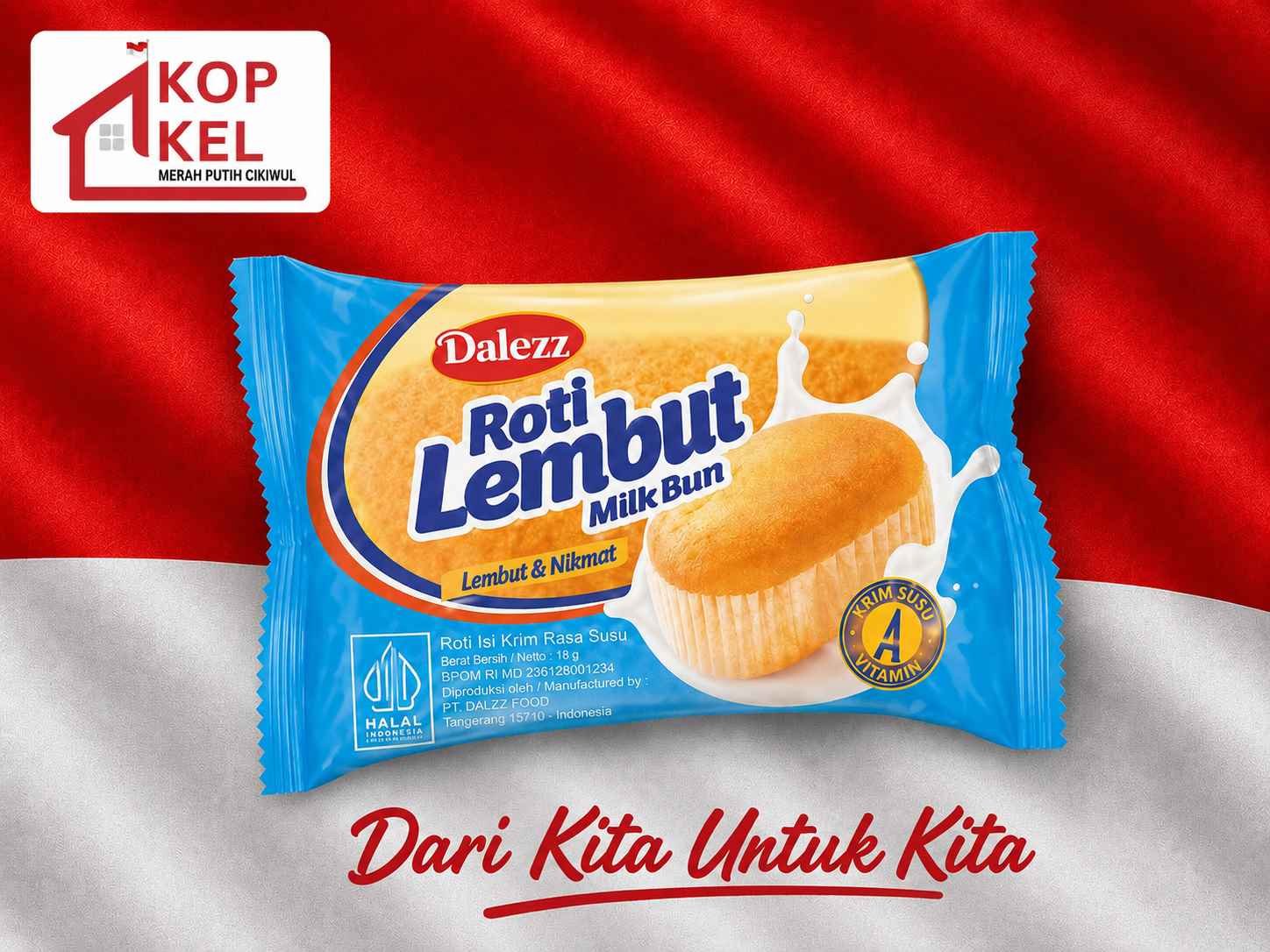 DALEZZ ROTI LEMBUT SUSU 18G