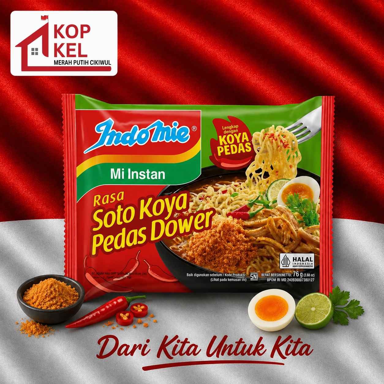 INDOMIE SOTO KOYA PEDAS DOWER