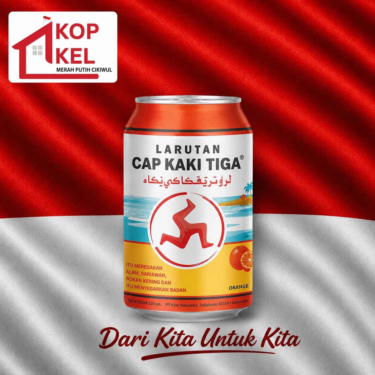 CAP KAKI TIGA ORANGE 320ML