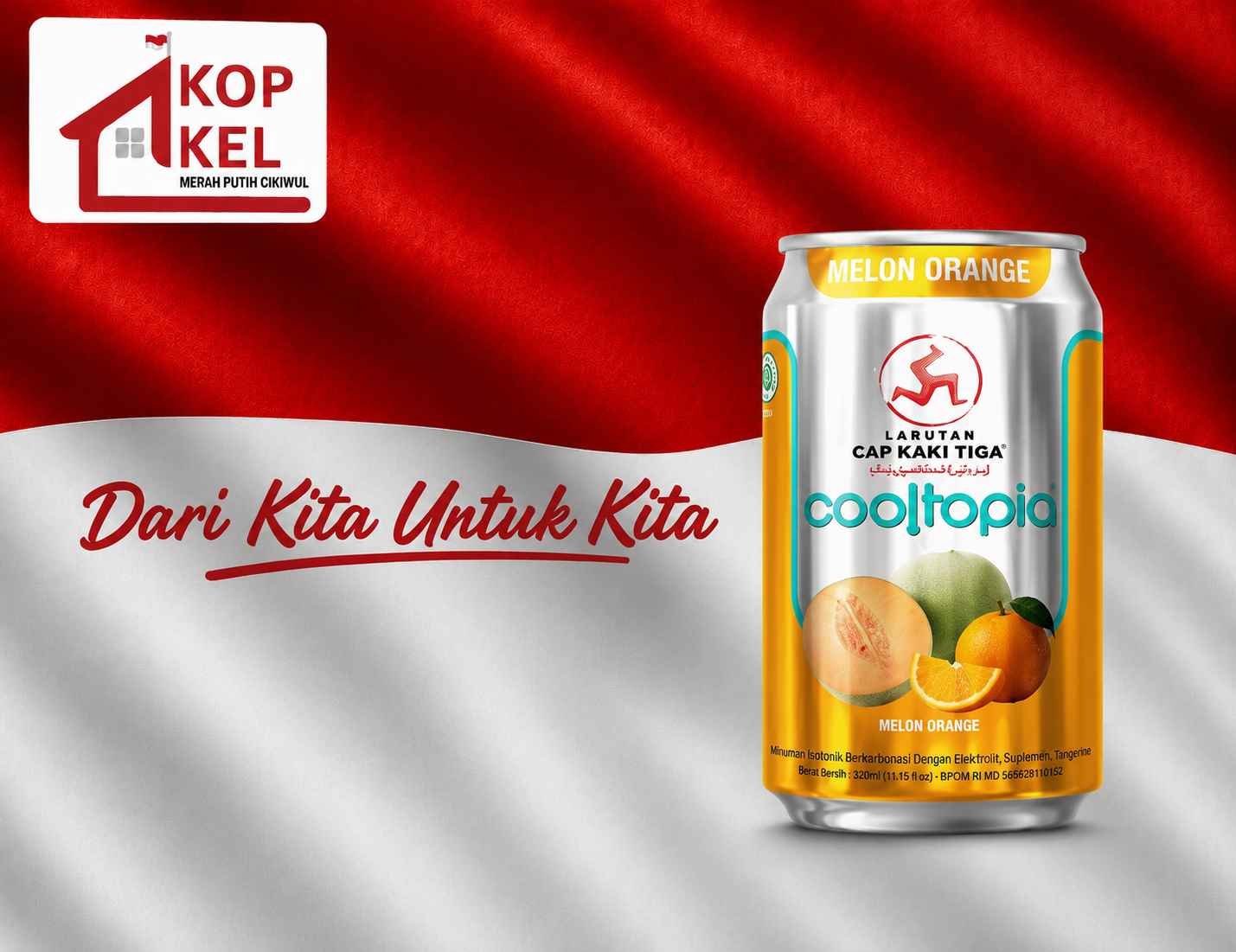 CAP KAKI TIGA MELON ORANGE