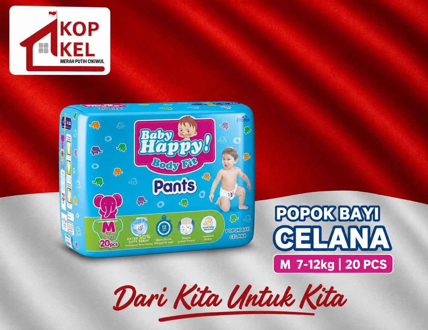 BABY HAPPY PANTS UKURAN M