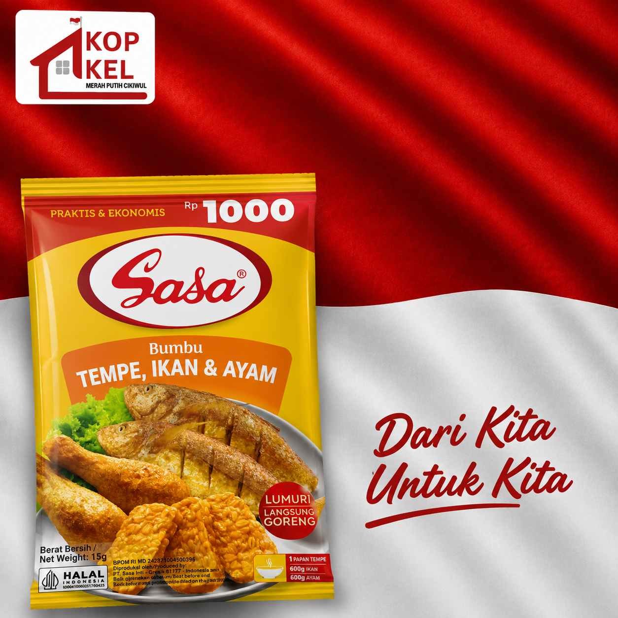 SASA BUMBU TEMPE IKAN&AYAM 15G