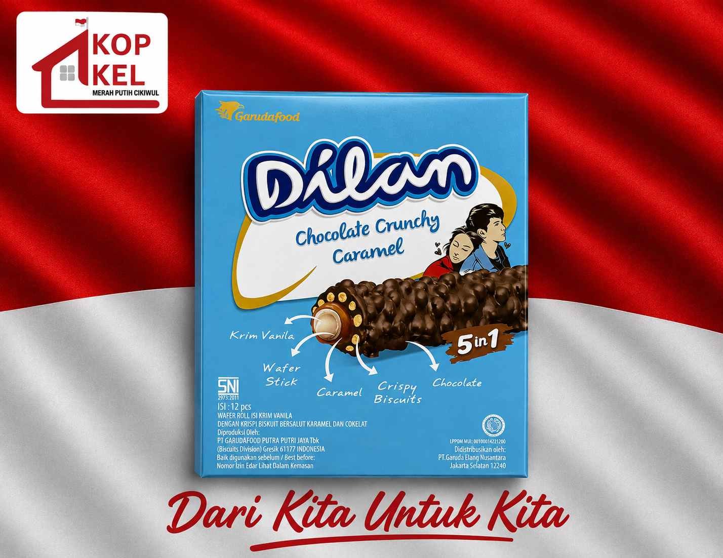 DILAN CHOCHOLATE CRUNCHY CARAMEL 23G/PCK
