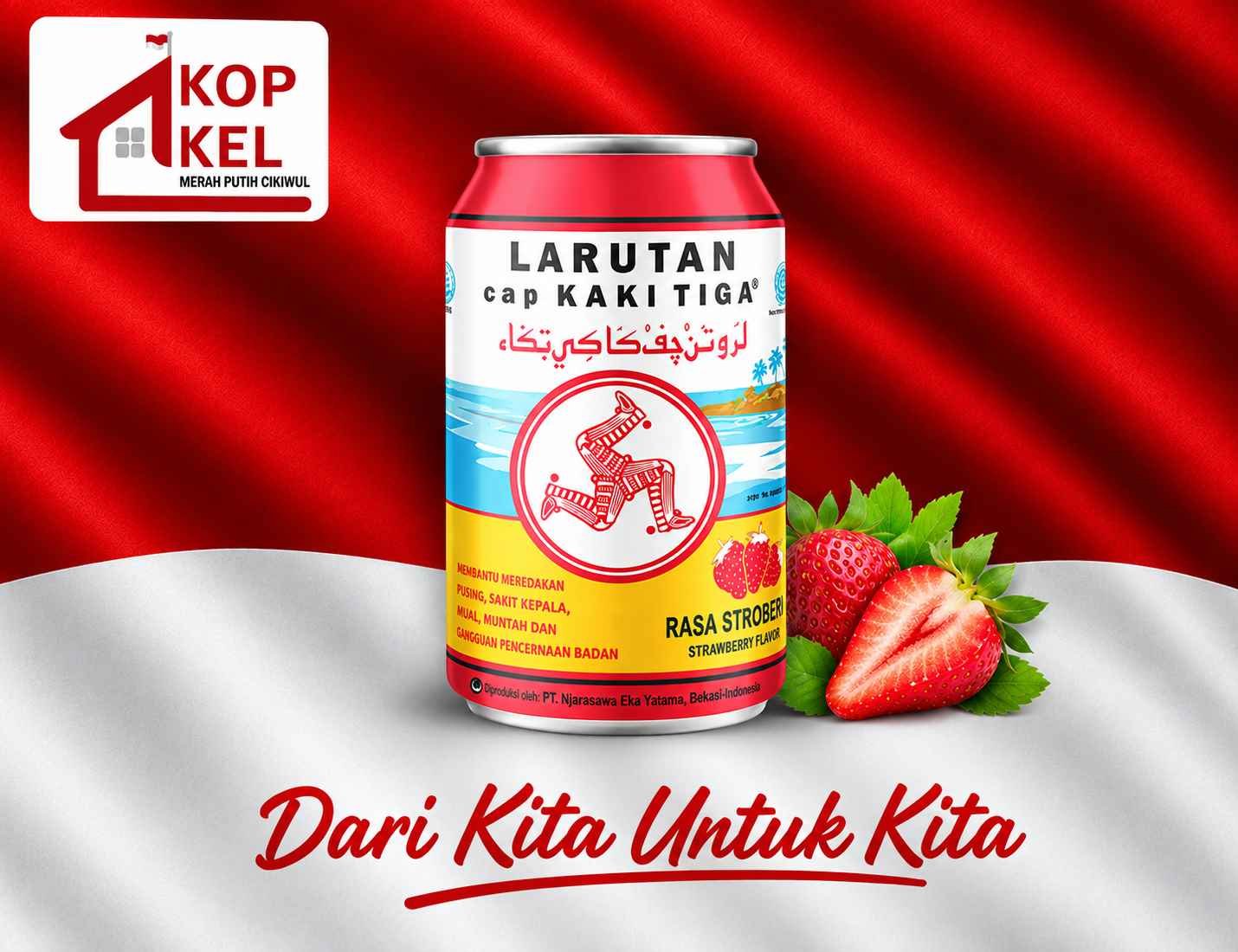 CAP KAKI TIGA STRAWBERY